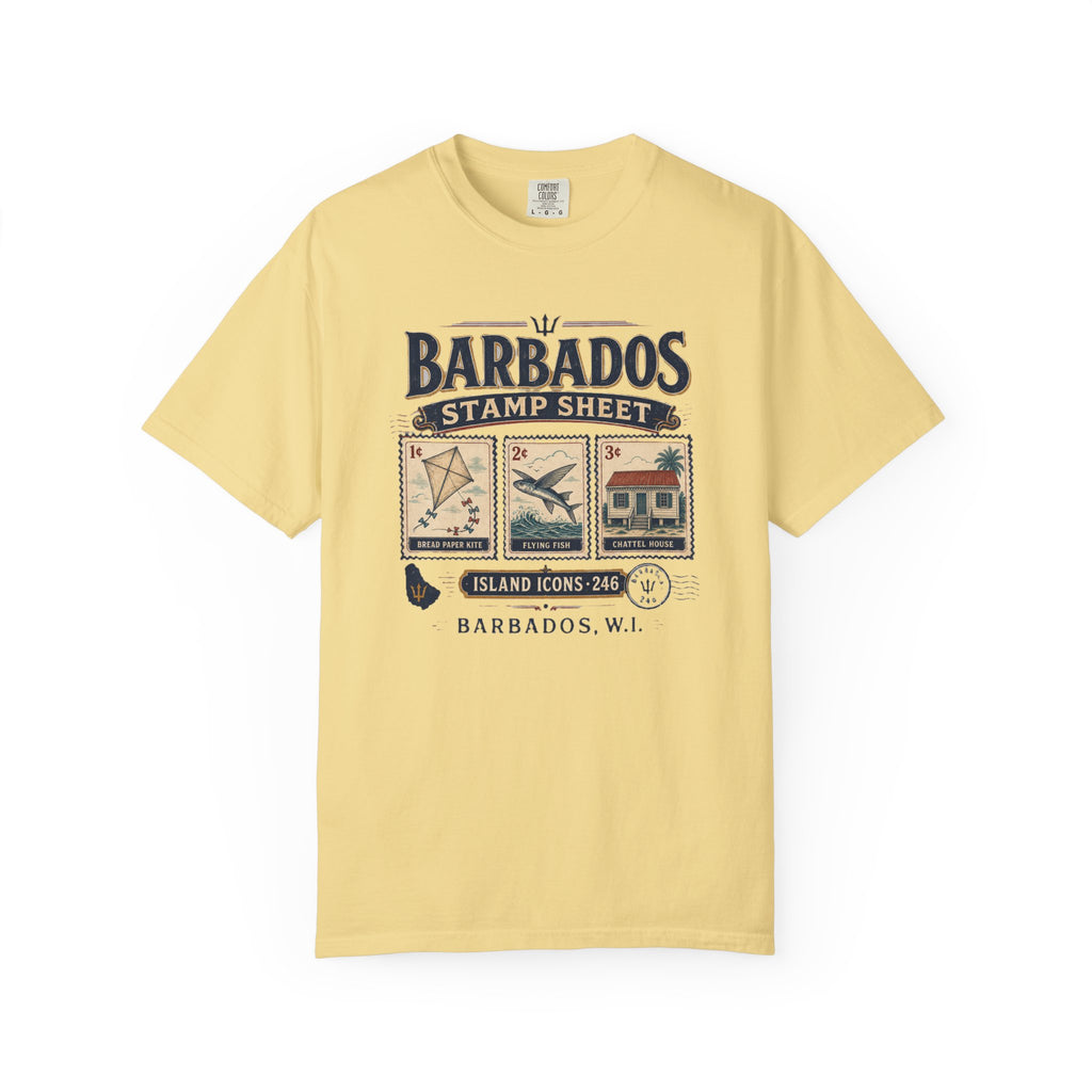 Barbados Stamp Sheet T‑Shirt