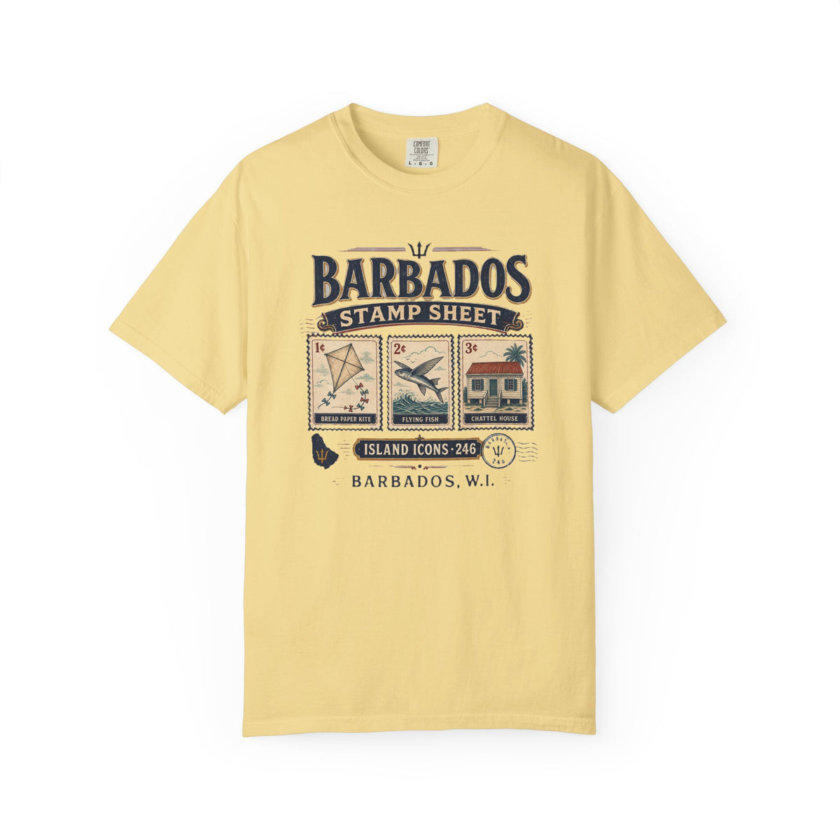 Barbados Stamp Sheet T‑Shirt