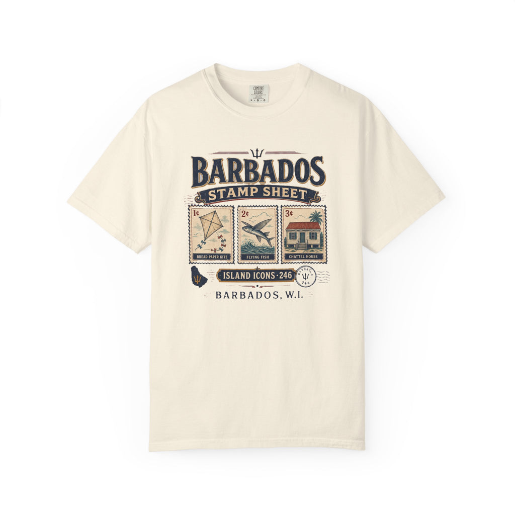 Barbados Stamp Sheet T‑Shirt
