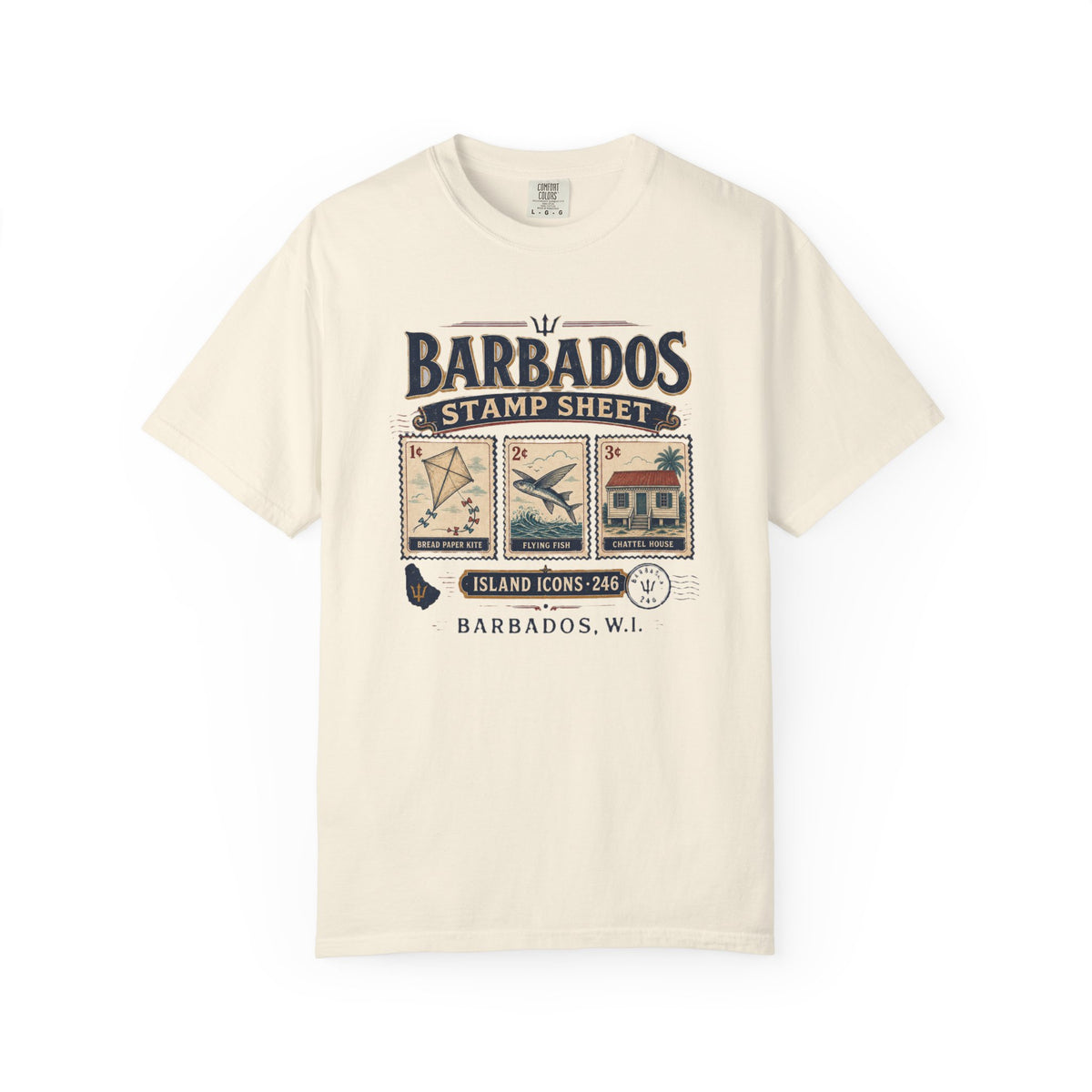 Barbados Stamp Sheet T‑Shirt