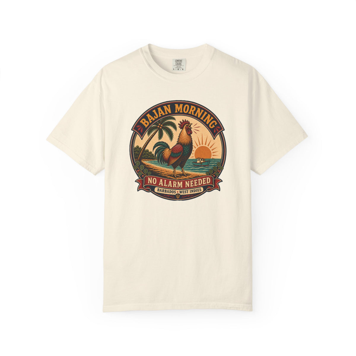 Bajan Morning Rooster Emblem T-Shirt
