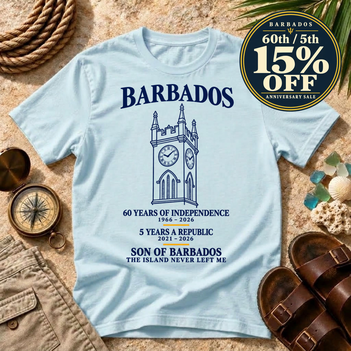 Anniversary Barbados Clock Tower  T-Shirt
