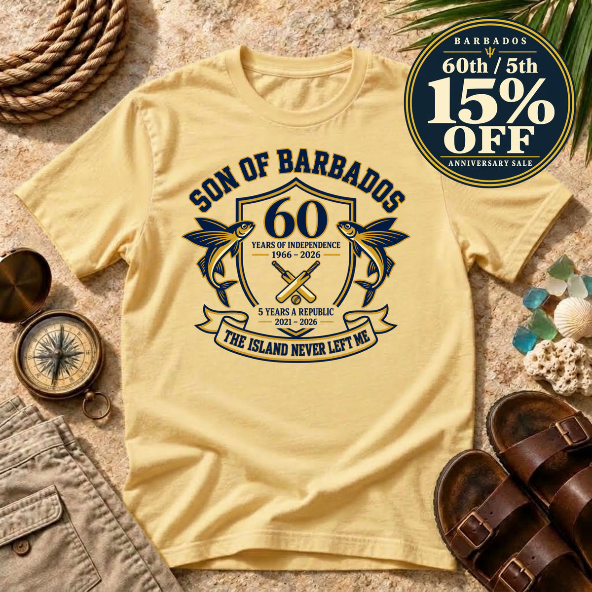 Anniversary Son Of Barbados Crest T-Shirt