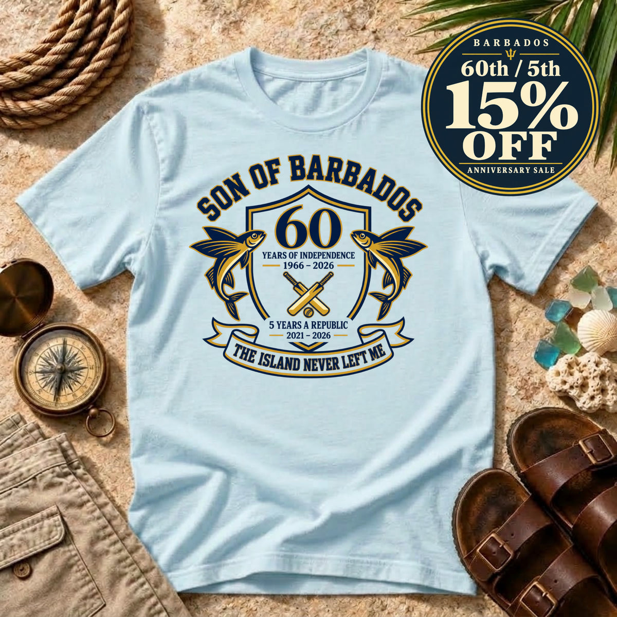 Anniversary Son Of Barbados Crest T-Shirt