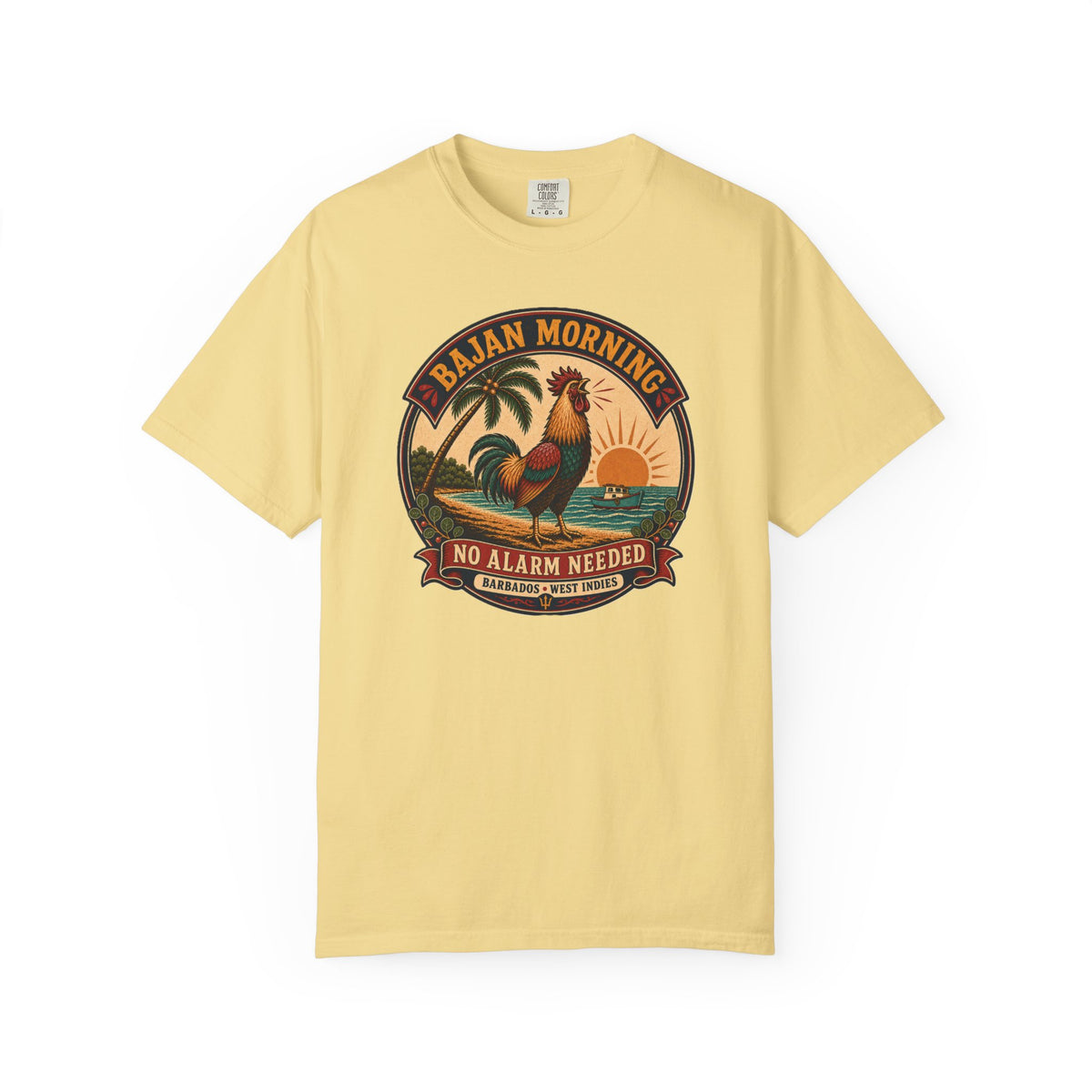 Bajan Morning Rooster Emblem T-Shirt