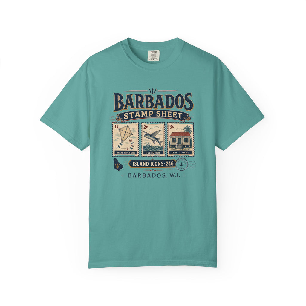 Barbados Stamp Sheet T‑Shirt