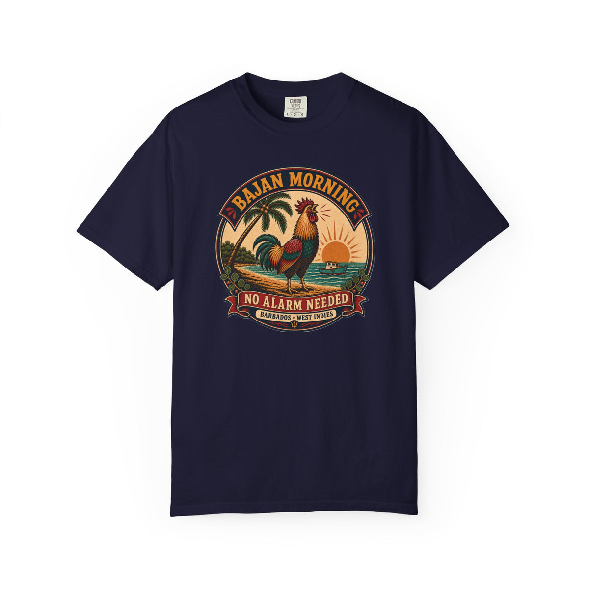 Bajan Morning Rooster Emblem T-Shirt