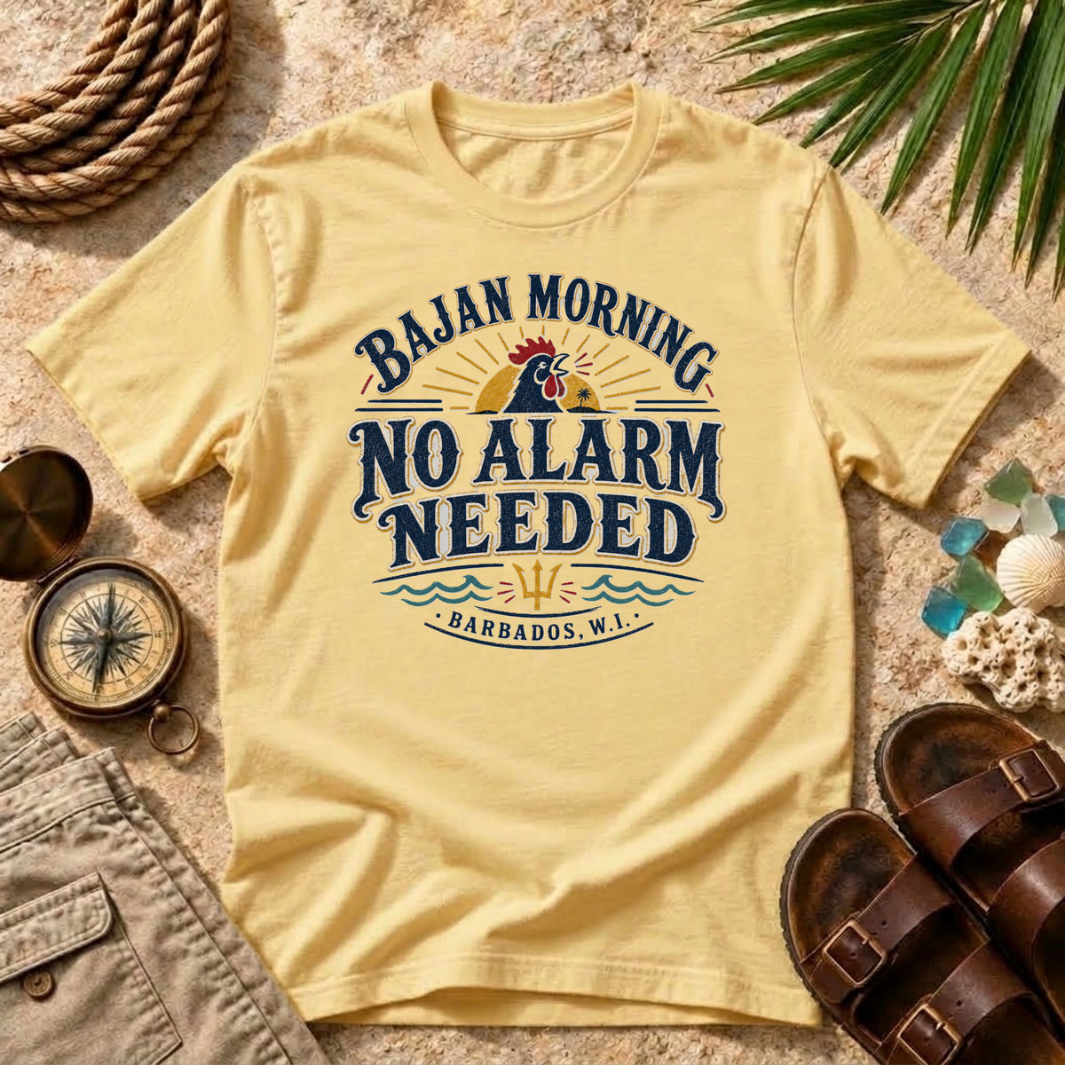 Bajan Morning No Alarm Needed T-Shirt