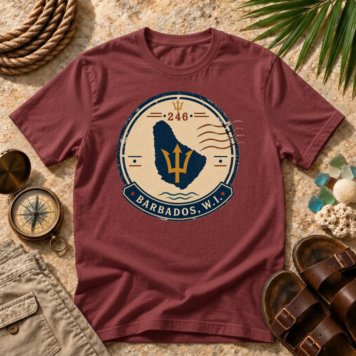 Barbados Passport Stamp T-Shirt