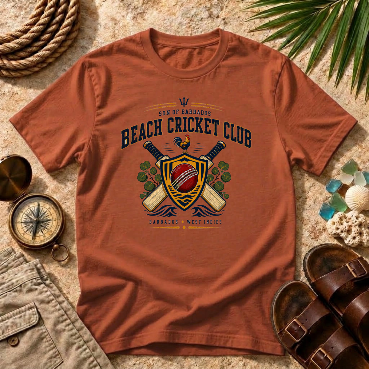 Beach Cricket Club Crest T-Shirt