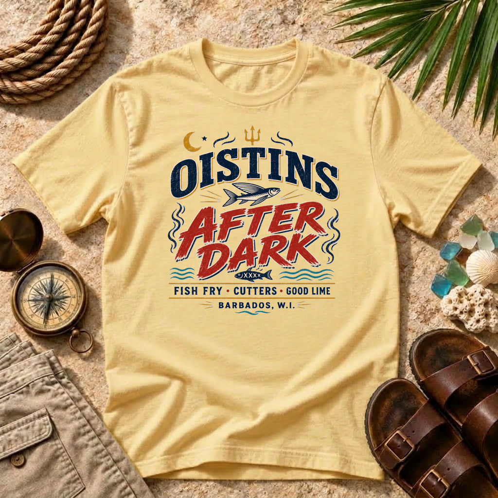 Oistins After Dark Typography T-Shirt