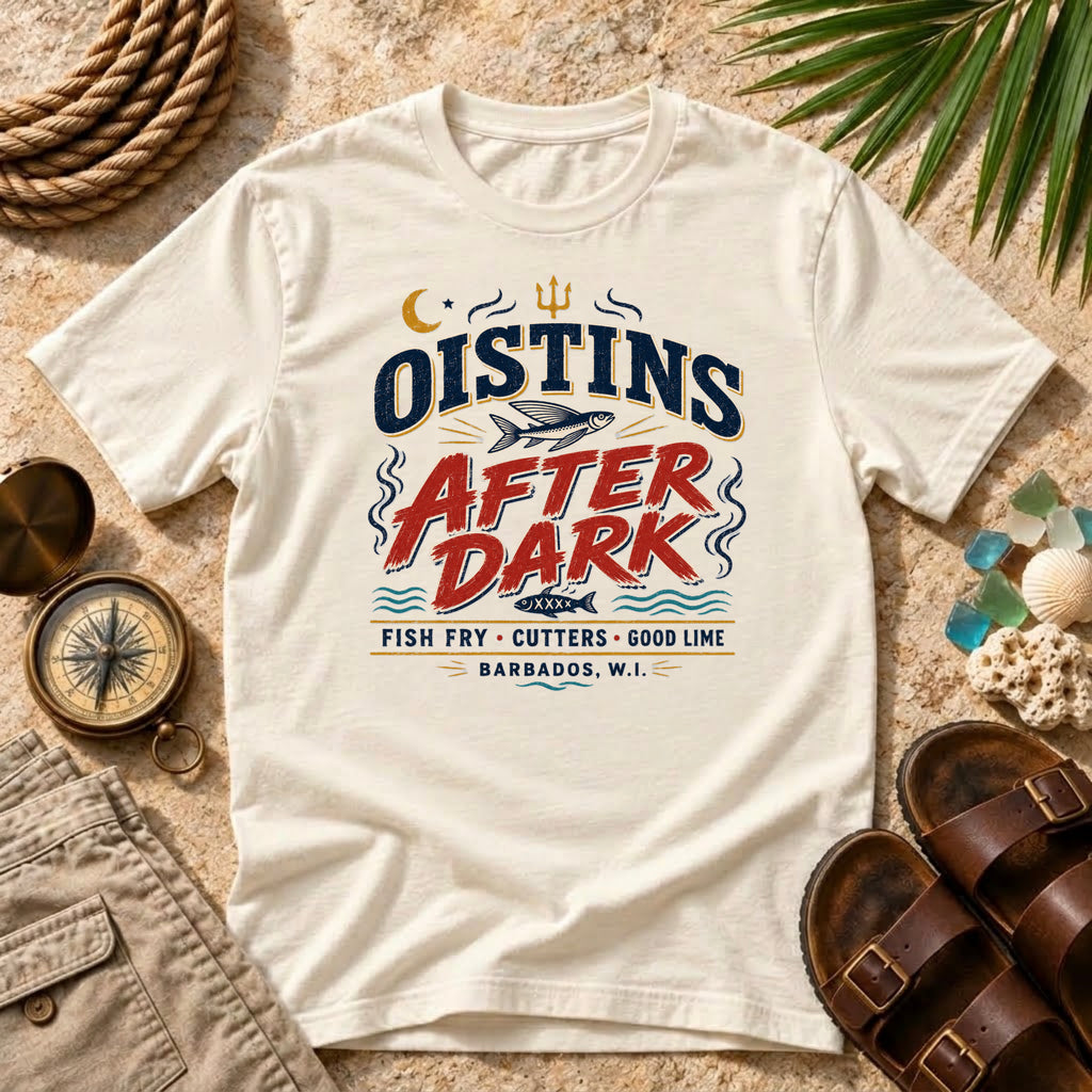 Oistins After Dark Typography T-Shirt
