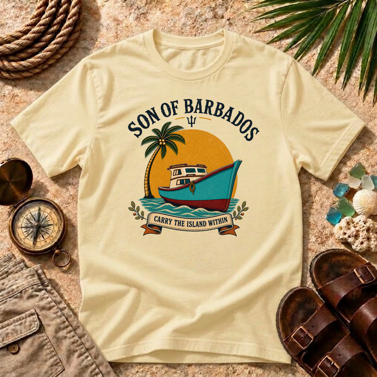 Son of Barbados Boat Crest T-Shirt