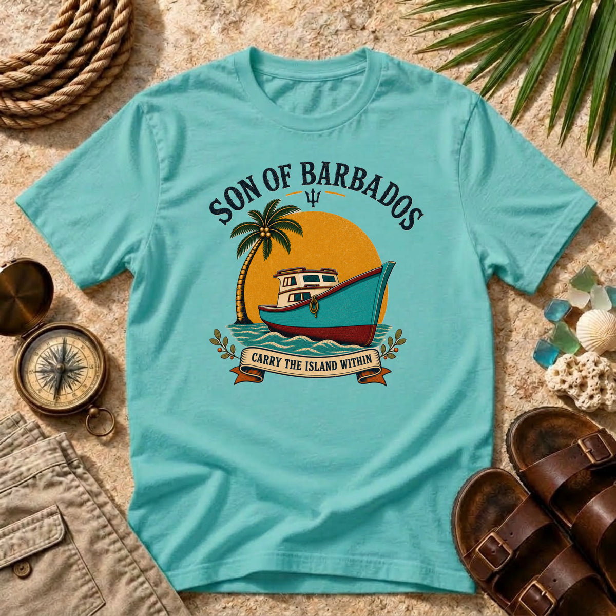 Son of Barbados Boat Crest T-Shirt
