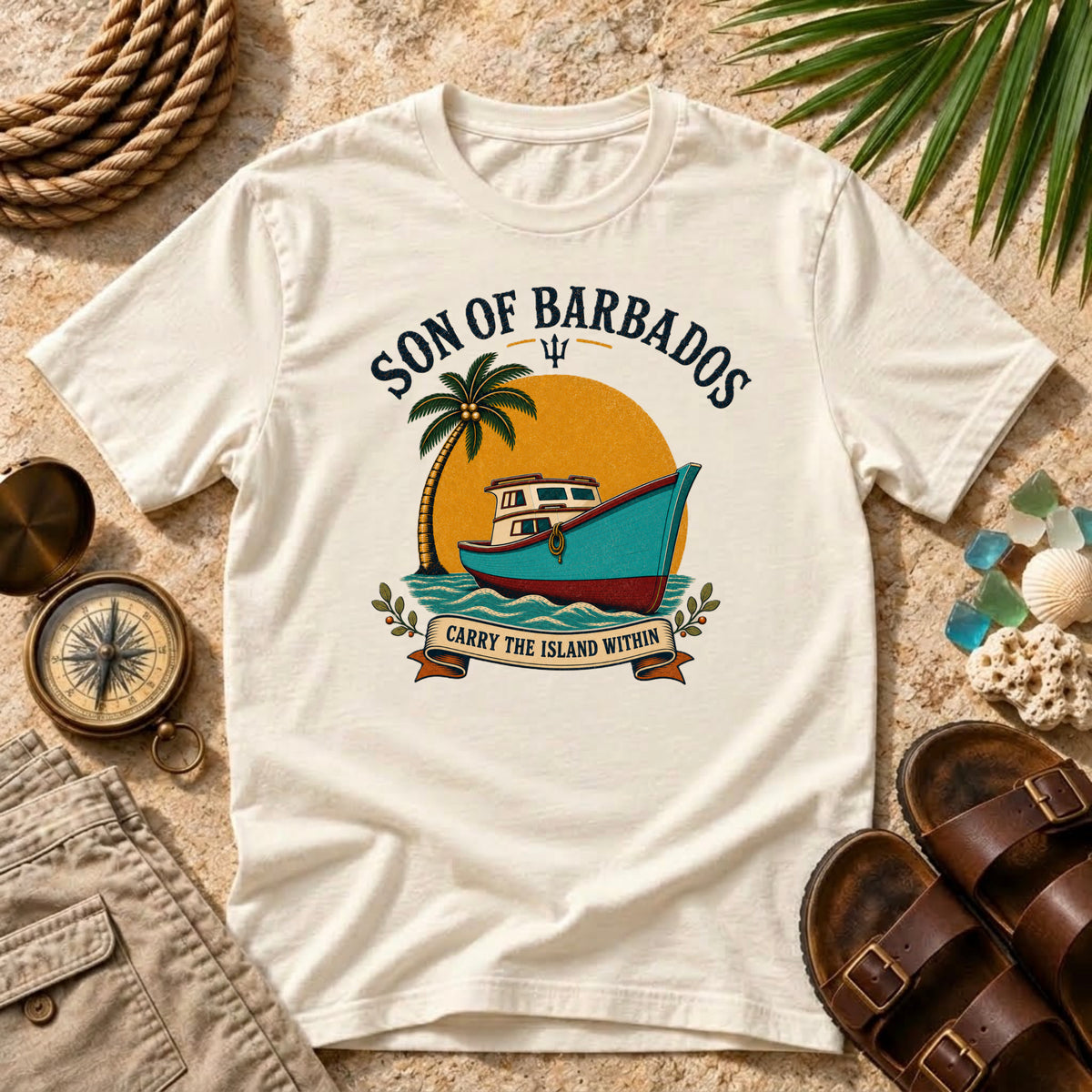 Son of Barbados Boat Crest T-Shirt