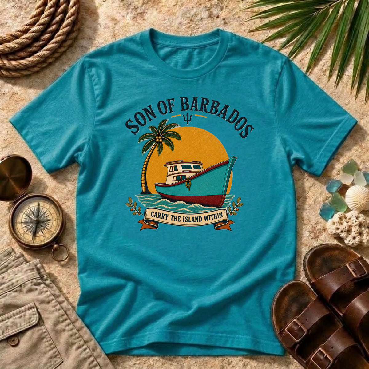Son of Barbados Boat Crest T-Shirt