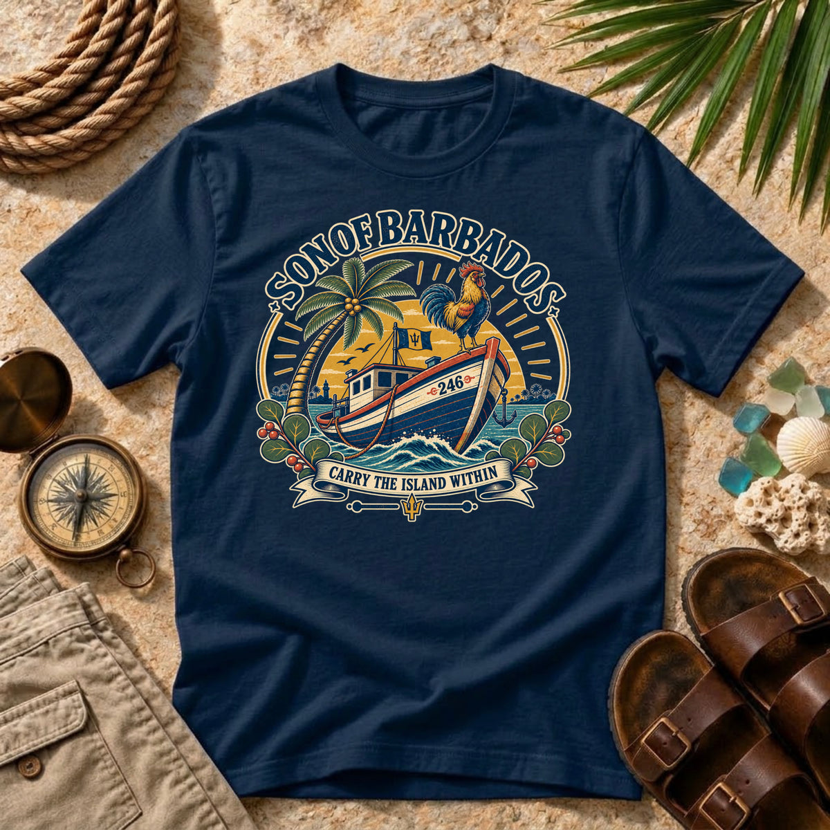 Son Of Barbados Heritage Crest T-Shirt