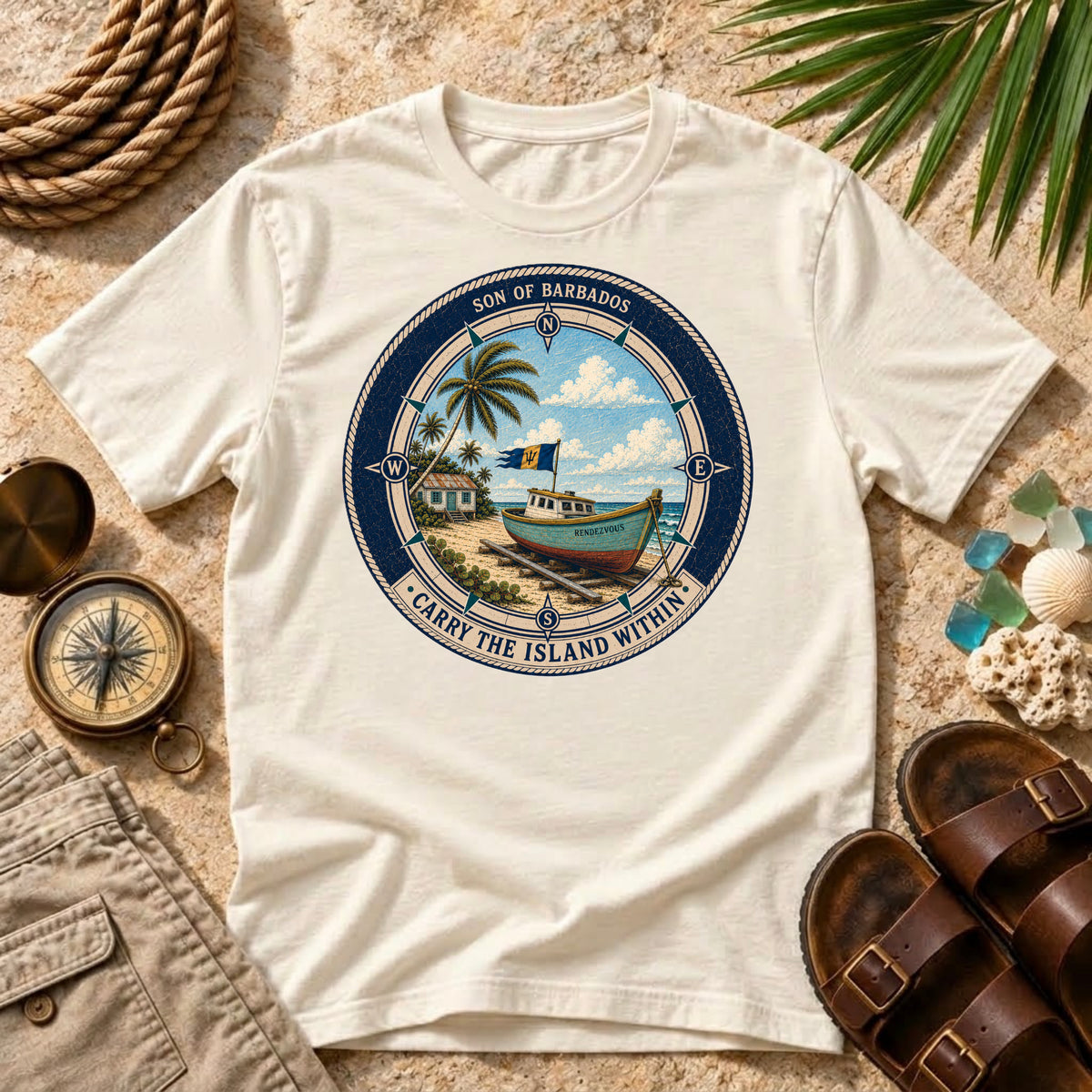 Son Of Barbados Nautical Seal T-shirt