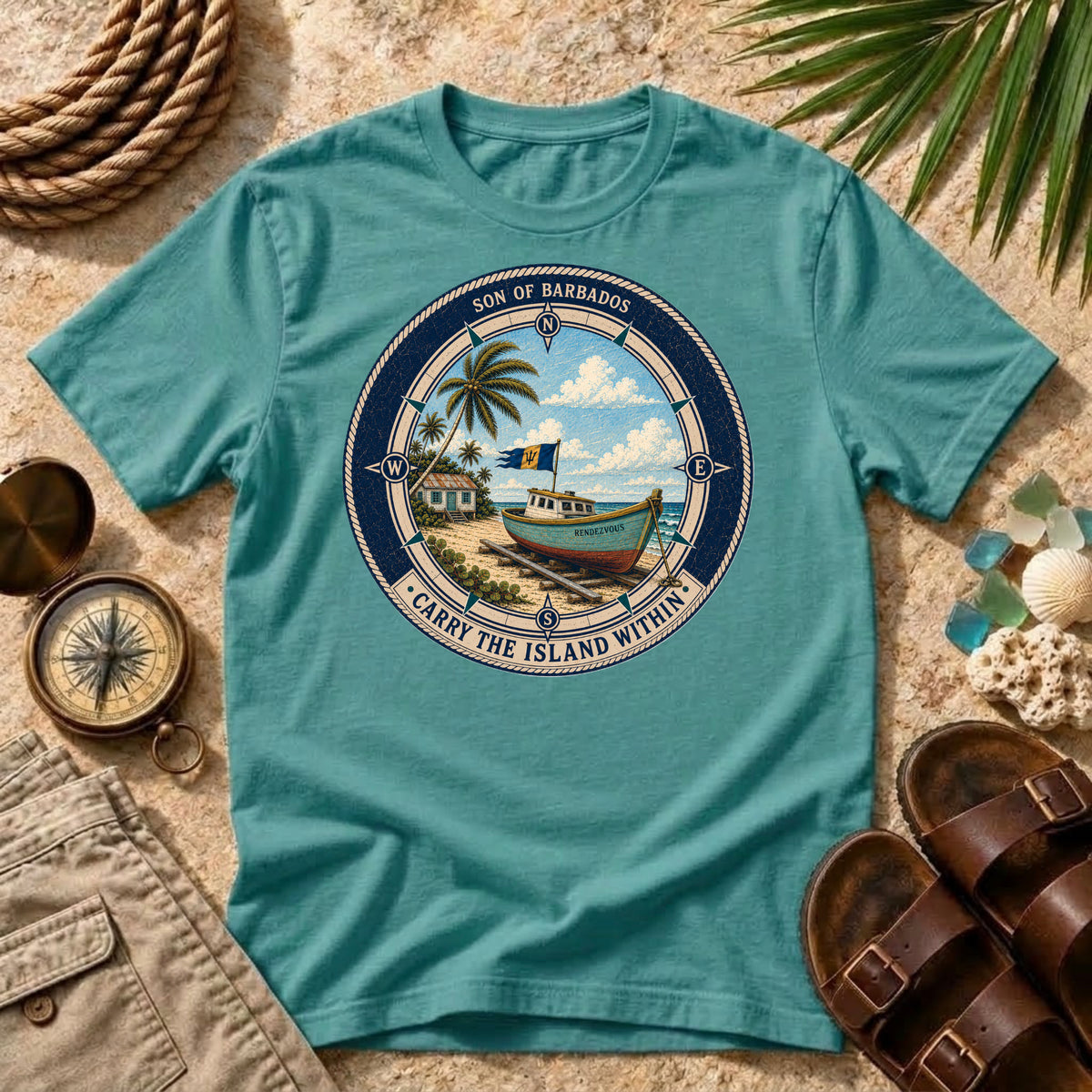 Son Of Barbados Nautical Seal T-shirt